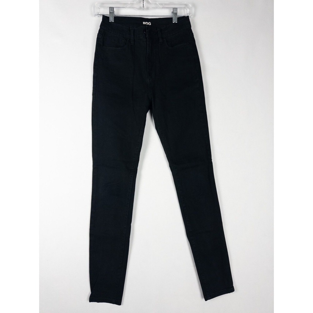BDG Jeans Womens Size 4‎ Black Dark Wash Denim Cotton Spandex Blend